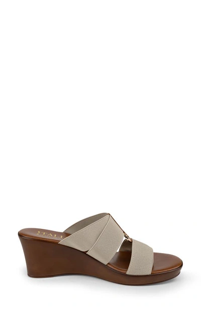 Italian Shoemakers Celsi Wedge Slide Sandal In Taupe