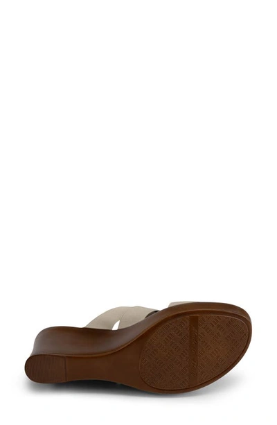 Italian Shoemakers Celsi Wedge Slide Sandal In Taupe