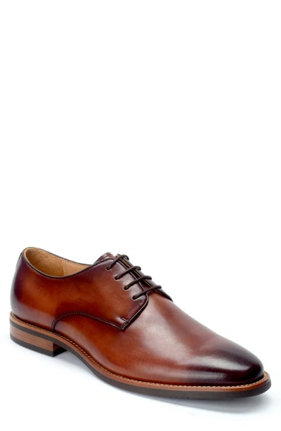 Warfield & Grand Hobbs Plain Toe Derby In Cognac