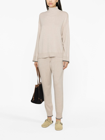 Brunello Cucinelli Fine-knit Cashmere Sweatshirt In Neutrals