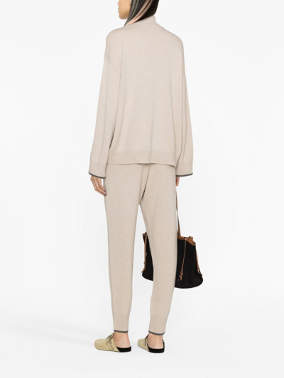 Brunello Cucinelli Fine-knit Cashmere Sweatshirt In Neutrals