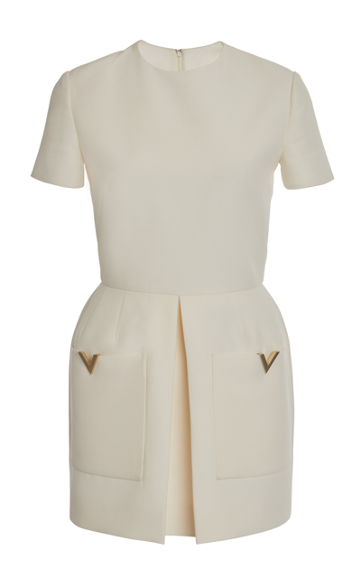 Shop Valentino Cotton Mini Dress In White