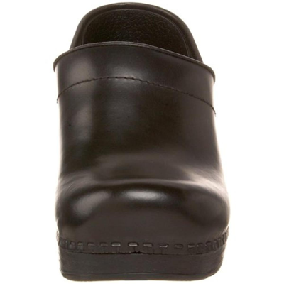 Shop Dansko Wide Pro Cabrio Womens Leather Work Shoe Clogs In Black