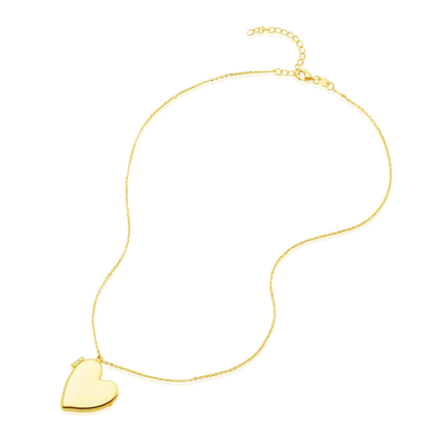 Adornia 14k Plated Heart Locket Necklace In Yellow