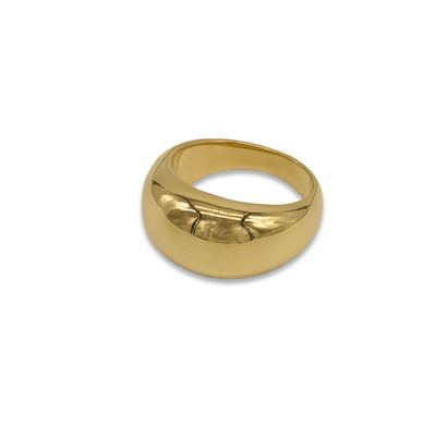 Adornia 14k Plated Dome Ring In Yellow