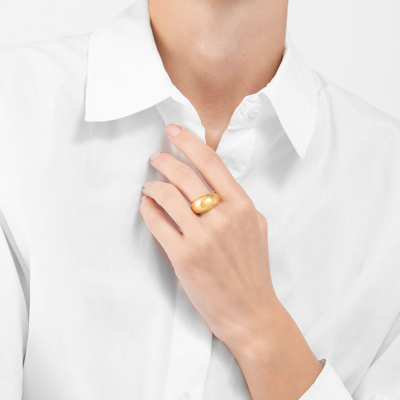 Adornia 14k Plated Dome Ring In Yellow