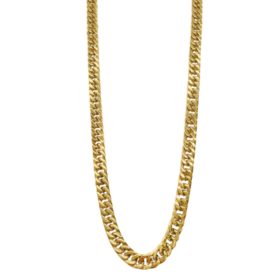 Shop Adornia Water Resistant Extra Thick 9mm Cuban Chain Gold In Yellow