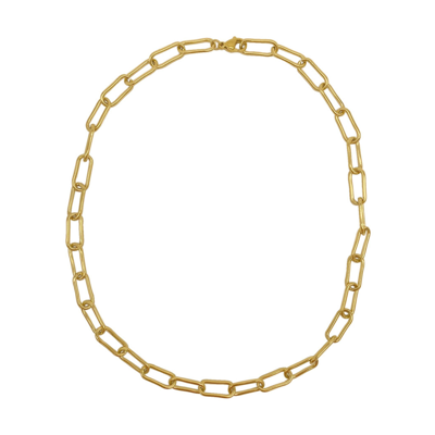 Adornia Water Resistant Wide Chunky Paper Clip Chain Gold In Yellow