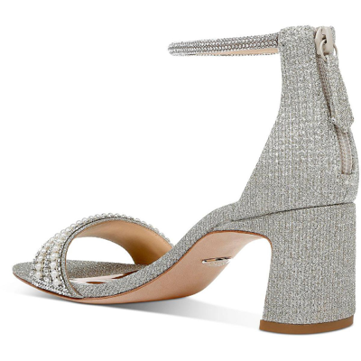 BADGLEY MISCHKA KAMERYN WOMENS BLOCK HEEL DRESSY HEELS 