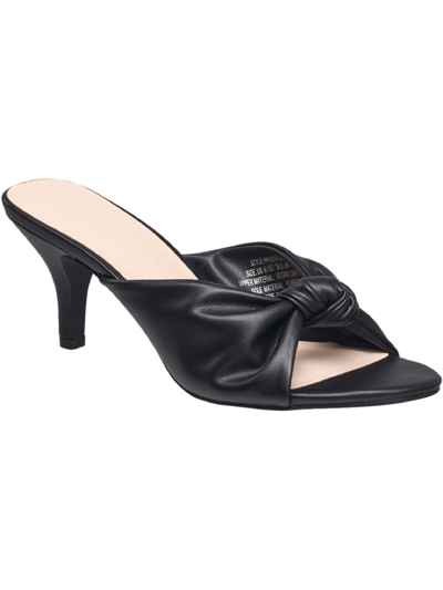 Shop H Halston Seville Womens Vegan Leather Dressy Heel Sandals In Black