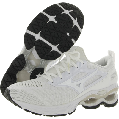 Shop Mizuno Wave Creation Waveknit Mens Fitness Running Athletic And Training Shoes In White