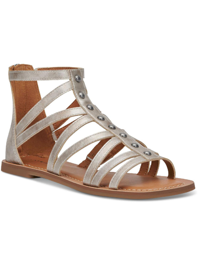 Shop Lucky Brand Bryton Womens Open Toe Flat Gladiator Sandals In Multi