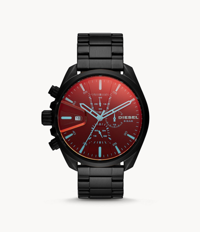 Shop Diesel Men's Ms9 Chronograph, Black-tone Stainless Steel Watch
