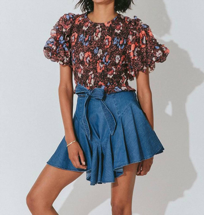 Shop Cleobella Maddi Mini Skirt In Classic Blue