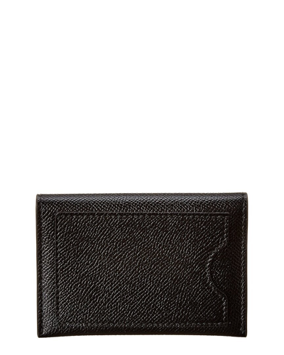 Shop Ferragamo Vara Bow Leather Card Case In Black