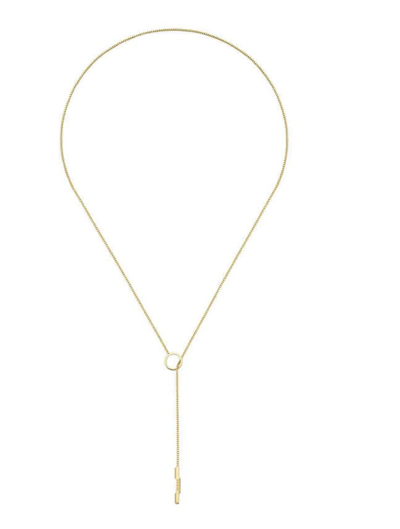 Shop Gucci 18k Yellow Gold Link To Love Lariat Necklace