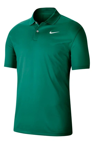 Shop Nike Dri-fit Victory Polo Shirt In Neptune Green/ White