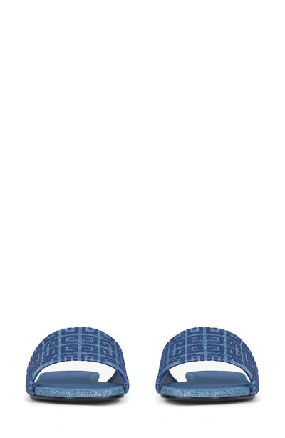 Shop Givenchy 4g Denim Slide Sandal In Medium Blue