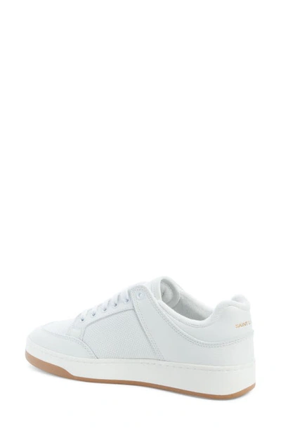 Saint Laurent Leather Sneakers In White