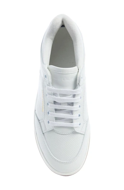 Saint Laurent Leather Sneakers In White