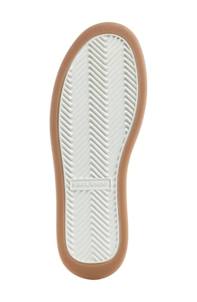 Saint Laurent Leather Sneakers In White
