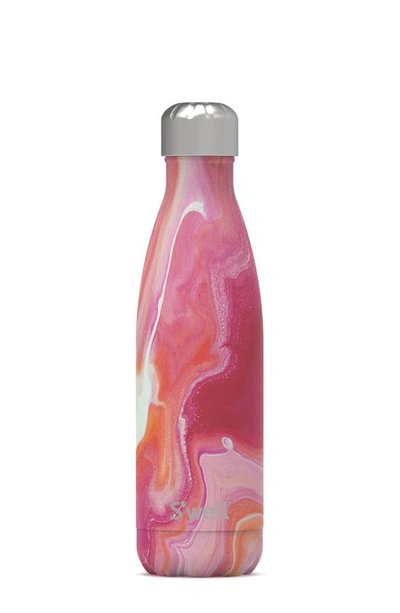 Shop S'well 17-ounce Insulated Stainless Steel Water Bottle In Pink Marble