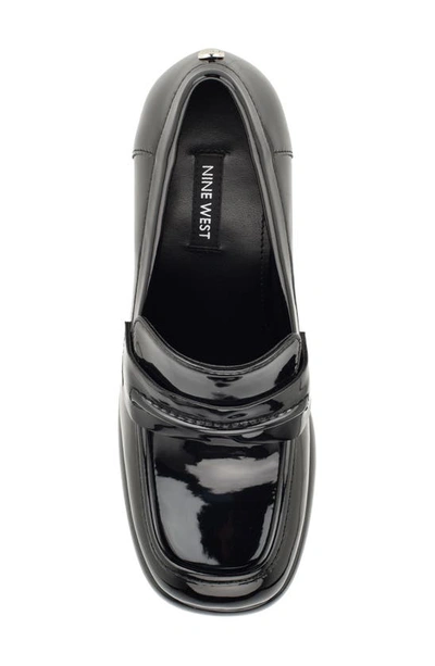 Nine West Zest Patent Loafer Pump In Black
