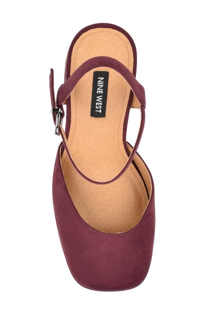 Nine West Stacie Platform Pump In Dark Red