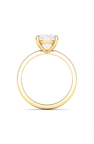 Shop Hautecarat Oval Cut Lab Created Diamond 18k Gold Ring In 18k Yellow Gold