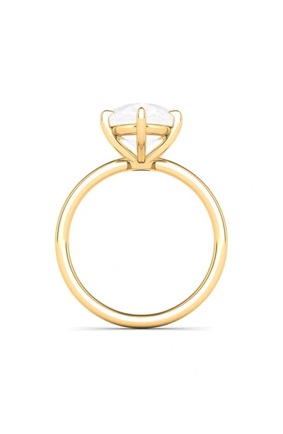 Hautecarat Pear Cut Lab Created Diamond 18k Gold Ring In 18k Yellow Gold