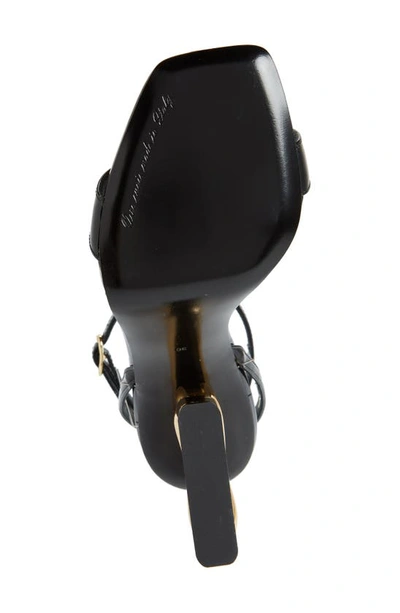 Dolce & Gabbana Patent Leather Sandals With Dg 3.5 Heel In Black