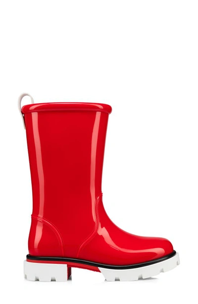 Shop Christian Louboutin Toy Waterproof Rain Boot In Loubi