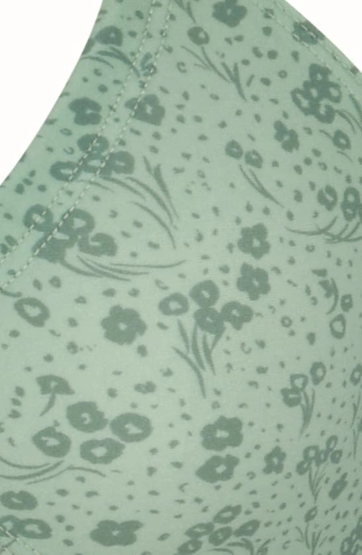 House Of Cb Lira Bikini Top In Green Floral