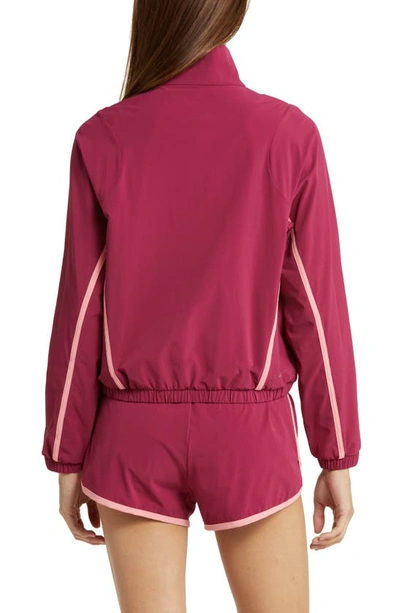 Shop Outdoor Voices Lightspeed Quarter Zip Pullover In Beautyberry/ Conch Shell