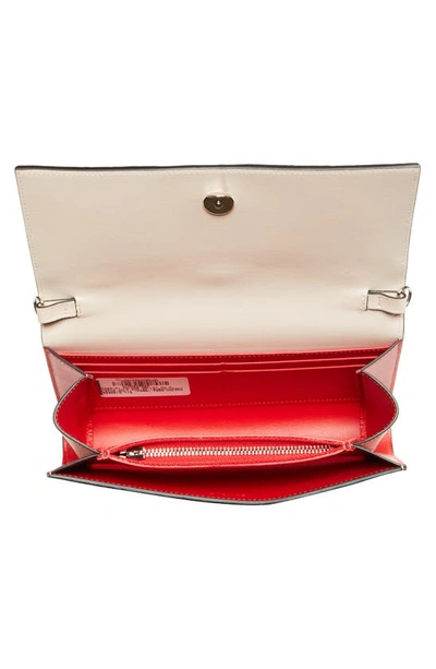 Shop Christian Louboutin Paloma Loubinthesky Calfskin Wallet On A Chain In F609 Leche/ Multi