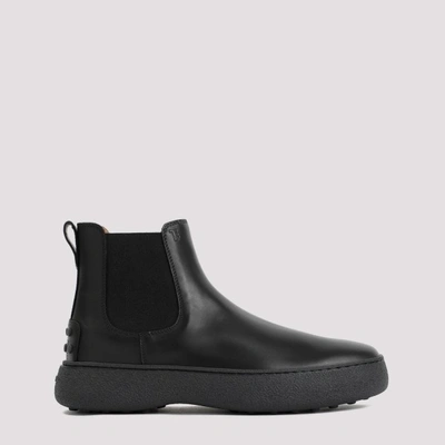 Shop Tod's Tod`s Winter Gommino Ankle Boot In Nero