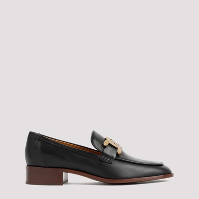 Shop Tod's Tod`s Leather Chain Loafers In Nero