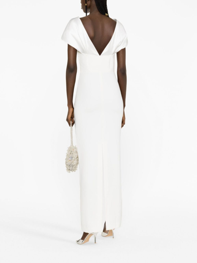 Shop Solace London The Dakota Off-shoulder Dress In White