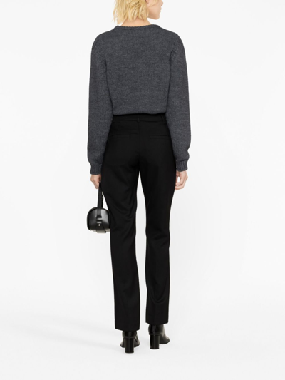 Brunello Cucinelli Flannel Wool Pant With Contrast Taffetta Waist And Drawstring In Black