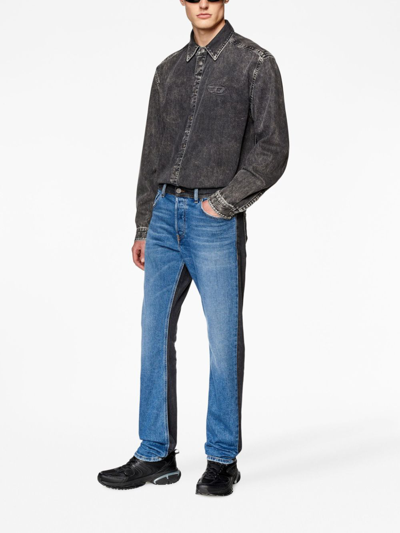 Diesel 1995 D-sark Mid-rise Straight-leg Jeans In Blue