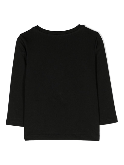 Shop Pucci Junior Logo-print Long-sleeved T-shirt In Black