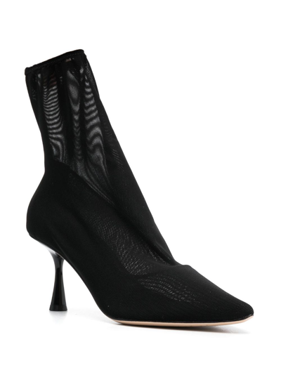 Shop Studio Amelia 90mm Sock-style Ankle Boots In Black