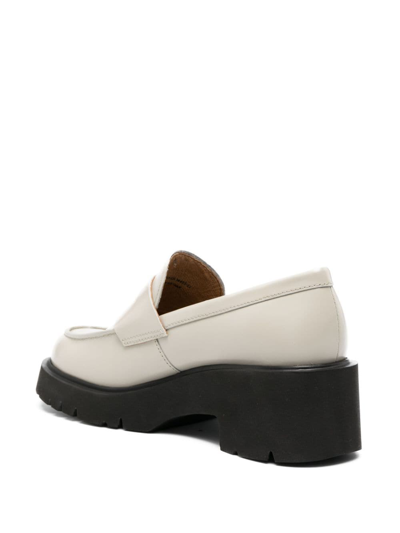 Shop Camper Milah Block-heel Loafers In Neutrals