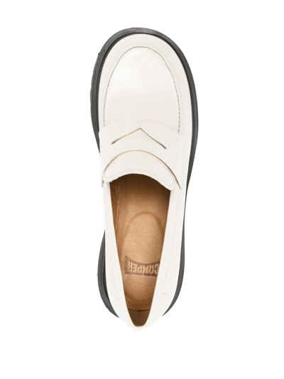 Shop Camper Milah Block-heel Loafers In Neutrals