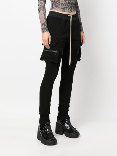 Shop Rick Owens Drawstring Skinny Trousers In Black