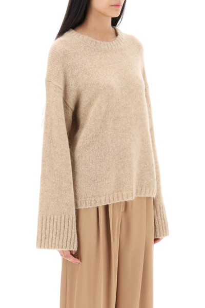 Shop By Malene Birger Cierra Sweater In Wool And Mohair In Twill Beige (beige)