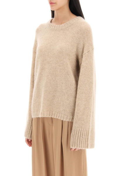 Shop By Malene Birger Cierra Sweater In Wool And Mohair In Twill Beige (beige)