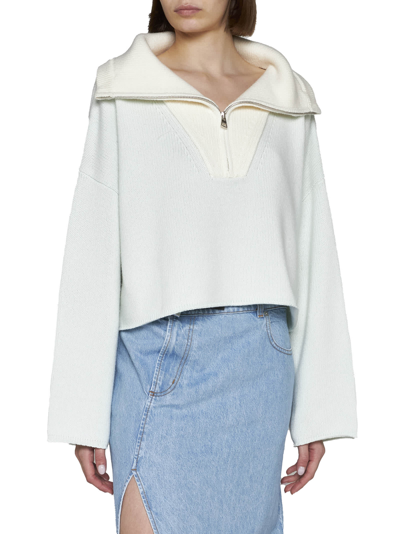 Shop Jw Anderson Sweater In Mint Off White