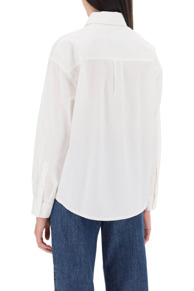 Shop Apc Boyfriend Boxy Shirt In Blanc (white)