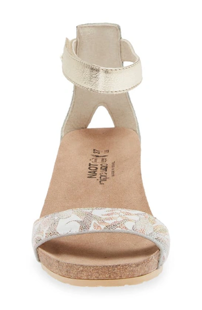 Shop Naot 'pixie' Sandal In Floral/ Teal Linen/gold